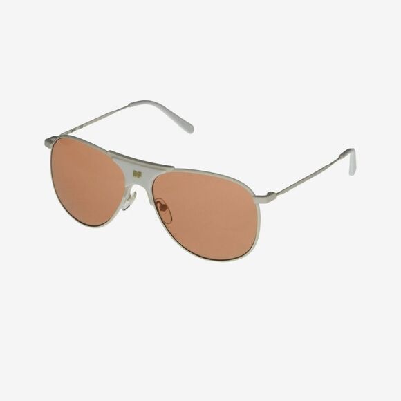 New Diane Von Furstenberg Fiona sunglasses aviators white rose nwt case designer - Picture 2 of 10